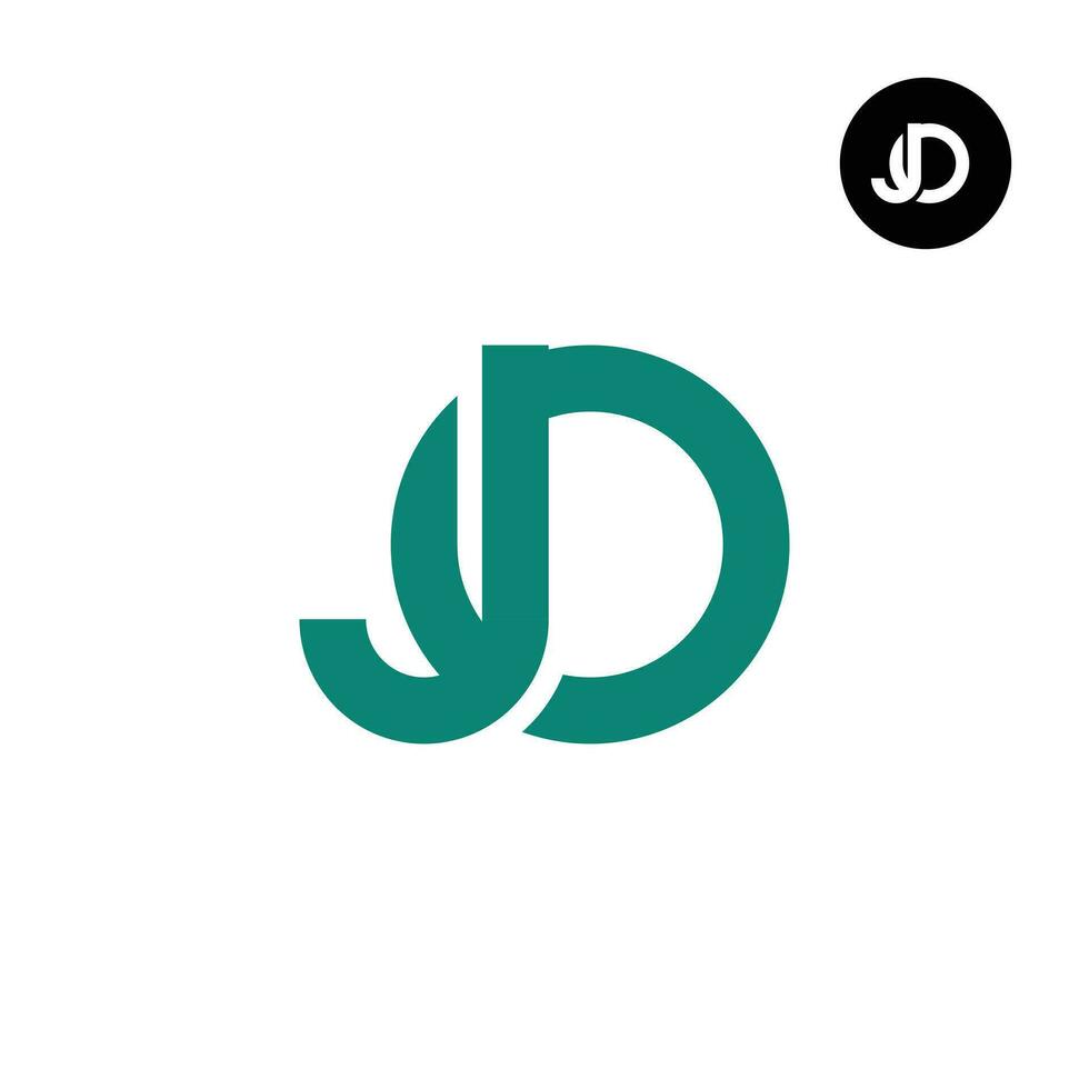 Brief jo Monogramm Logo Design vektor