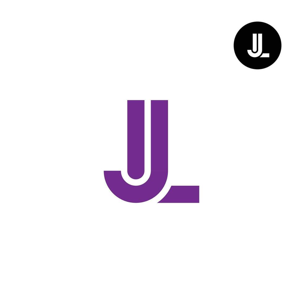 Brief J L Monogramm Logo Design vektor