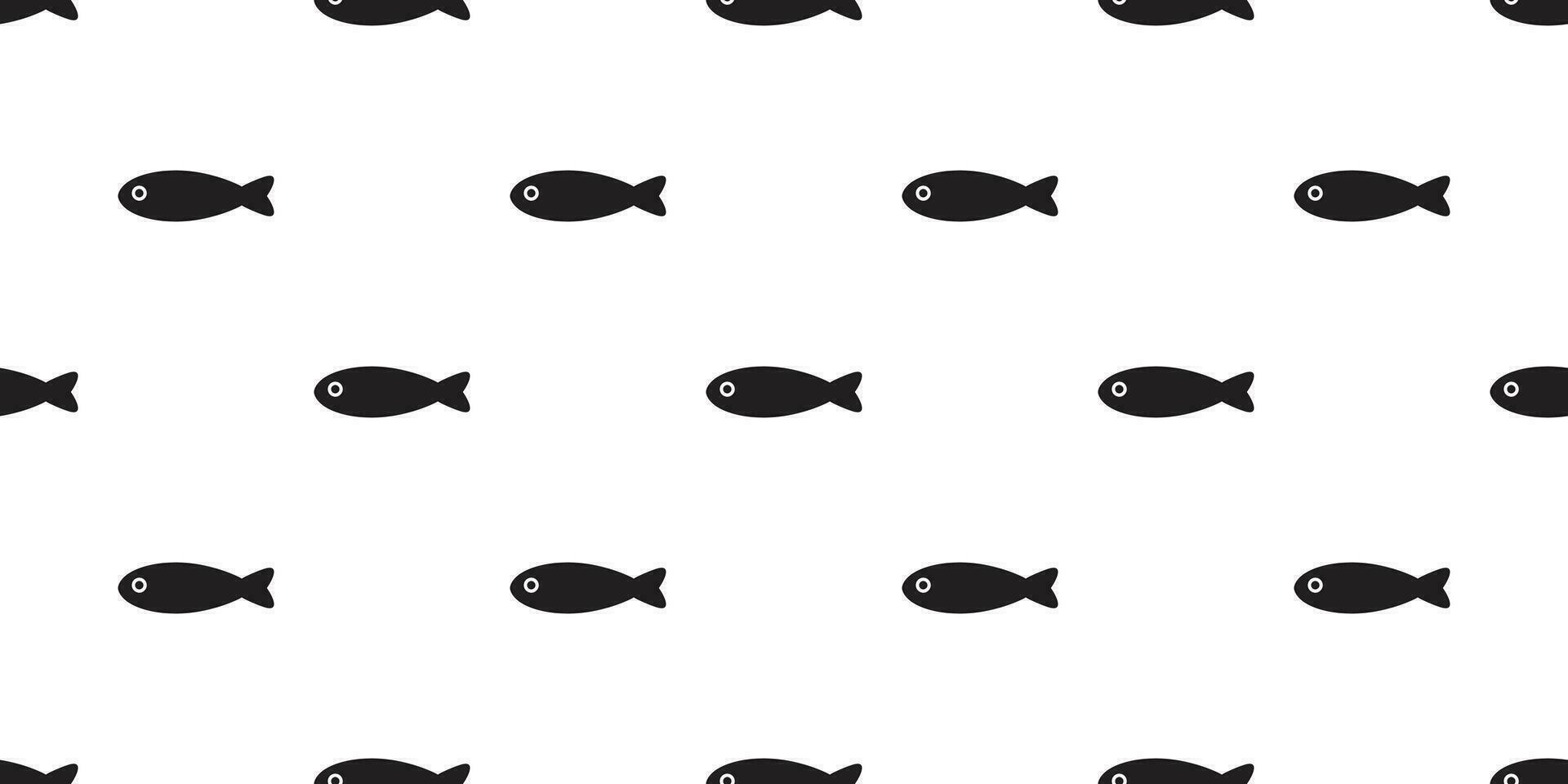 Fisch nahtlos Muster Vektor Lachs isoliert Hai Wal Delfin Ozean Meer Karikatur wiederholen Hintergrund Fliese Hintergrund Gekritzel