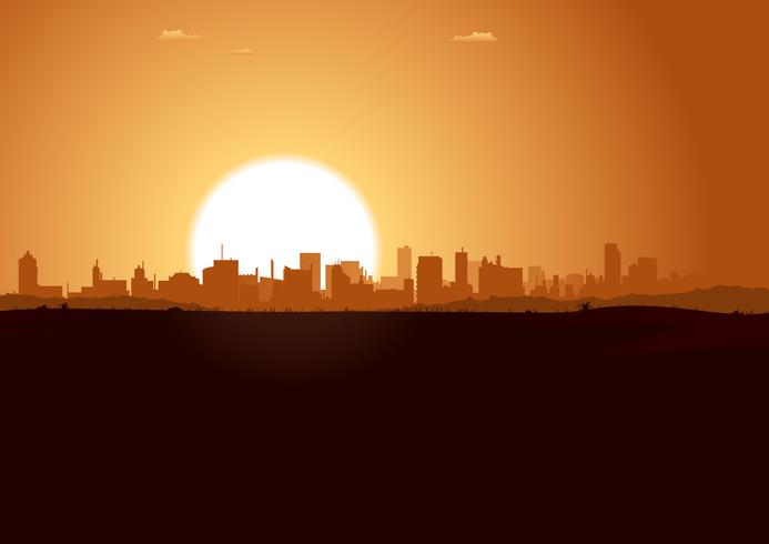 Sonnenaufgang Stadtlandschaft vektor