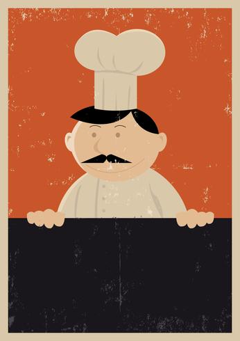 Grunge Chef Menü Poster vektor