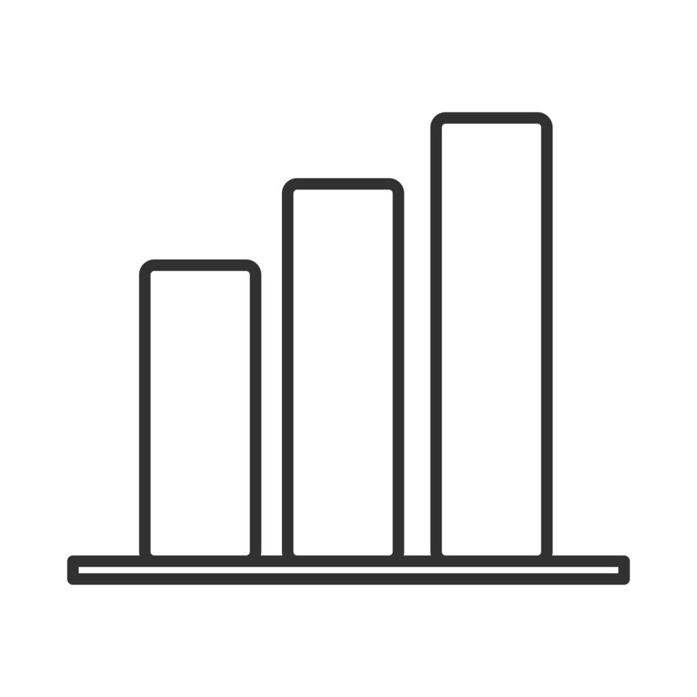 Datenanalyse-Diagrammbericht wachsendes Pfeilsymbol für die Finanzgeschäftslinie vektor