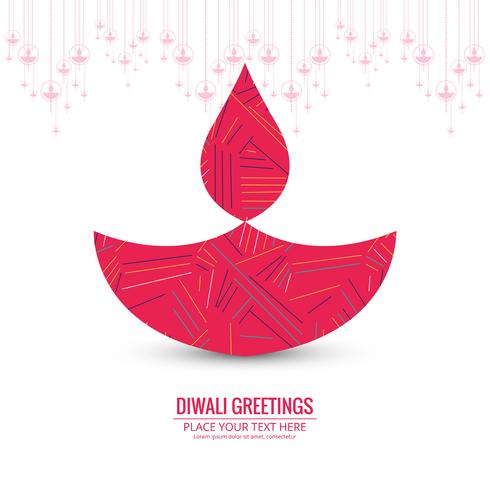 Kreativer bunter Festivalhintergrund für glückliches Diwali-Design vektor