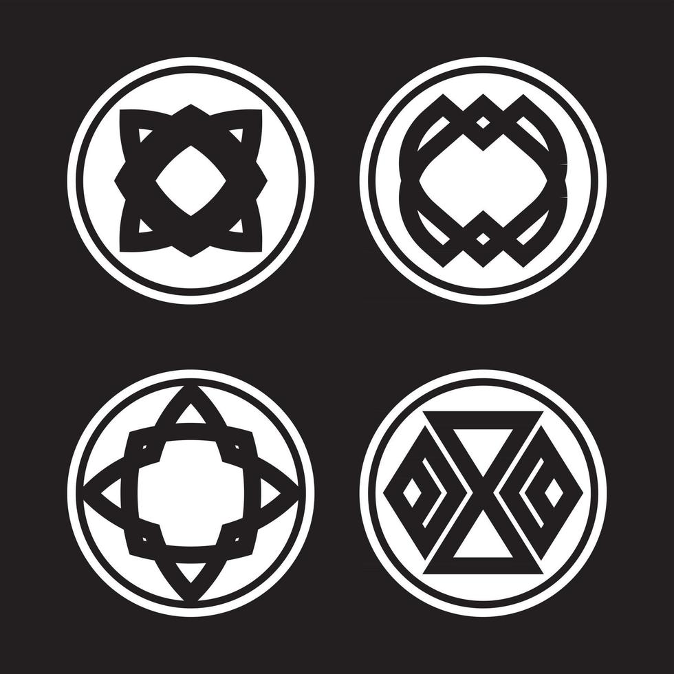 abstraktes geometrisches Logo-Markierungsset vektor