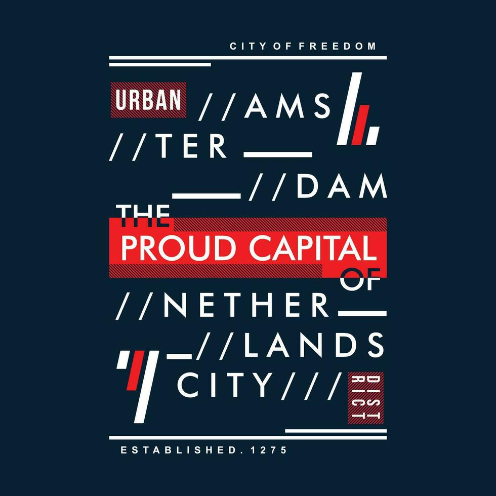 Amsterdam Text Rahmen Grafik, Typografie Design, Mode t Shirt, Vektor Illustration