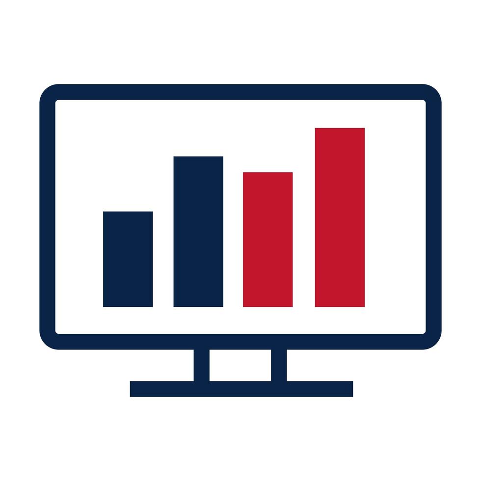 amerikanska val online resultat politisk valkampanj platt ikon design vektor