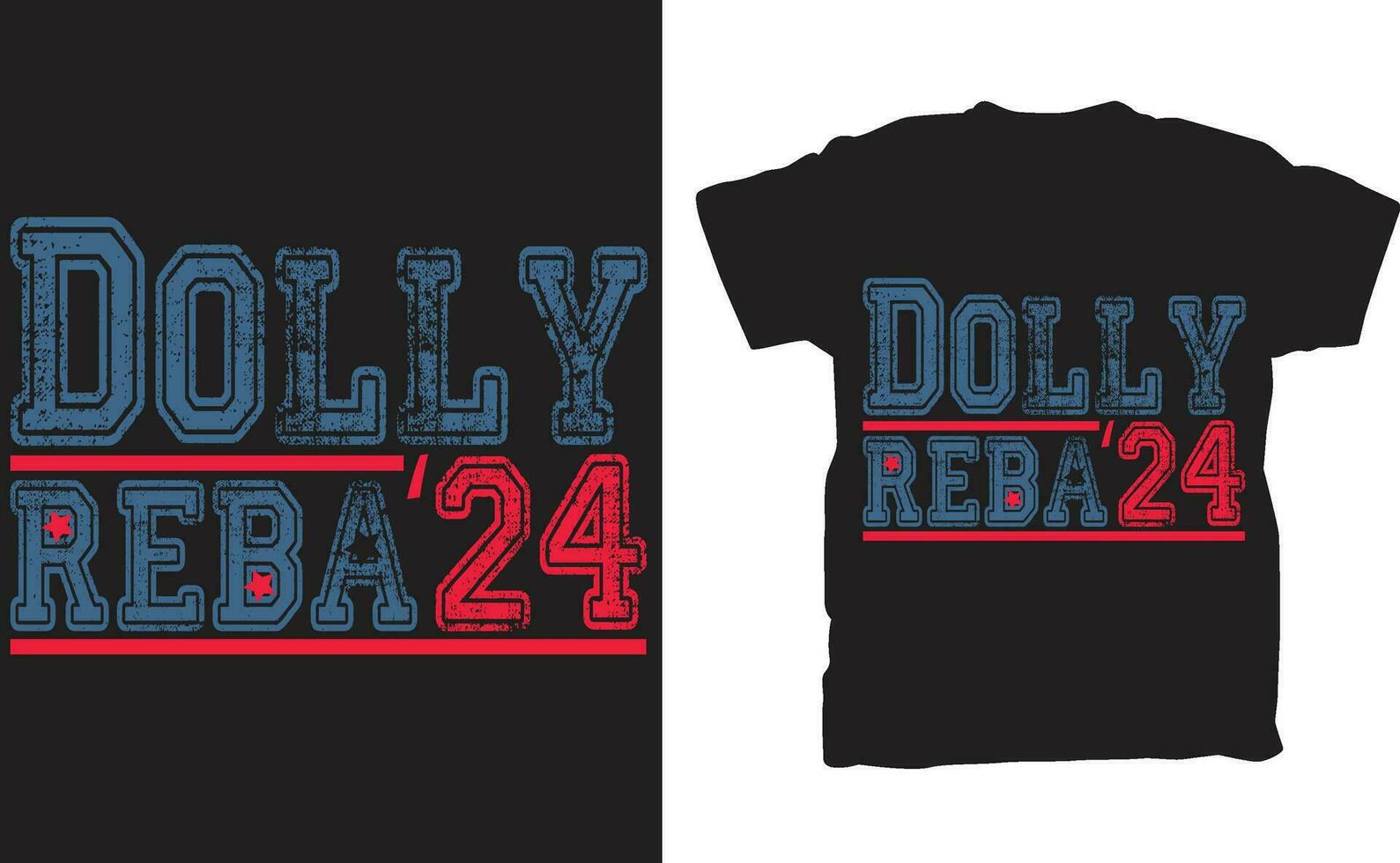 Dolly Reba 2024 t Hemd vektor