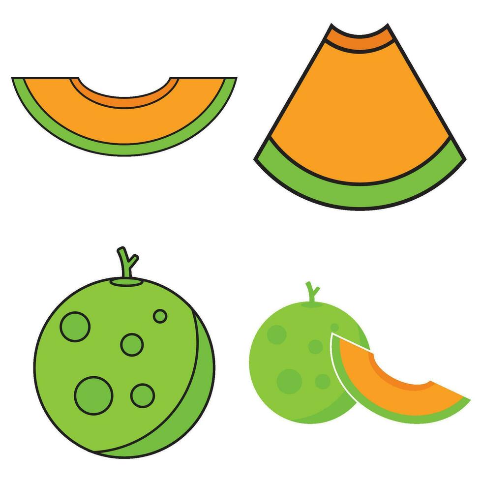 Melonen-Icon-Vektor vektor