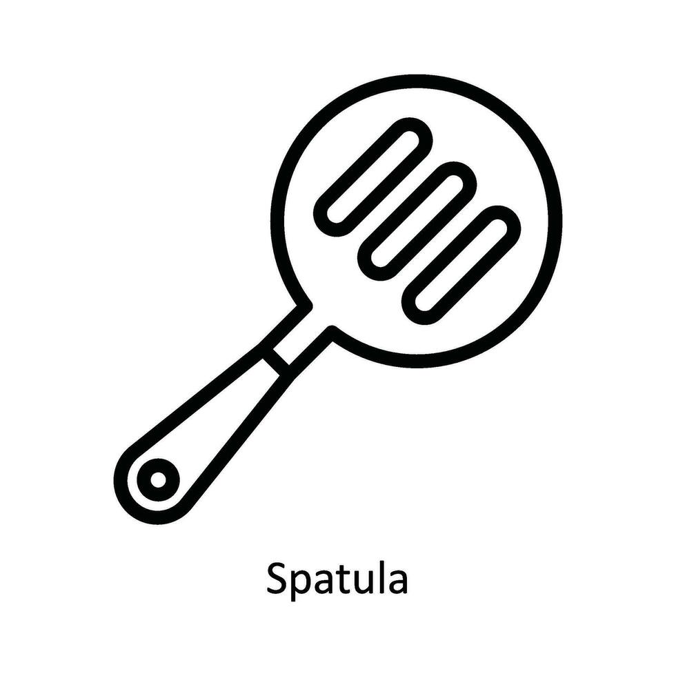 Spatel Vektor Gliederung Symbol Design Illustration. Küche und Zuhause Symbol auf Weiß Hintergrund eps 10 Datei