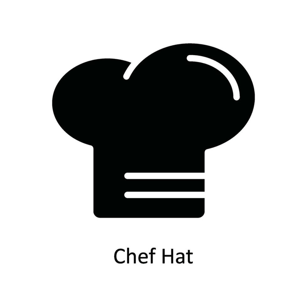 Koch Hut Vektor solide Symbol Design Illustration. Küche und Zuhause Symbol auf Weiß Hintergrund eps 10 Datei
