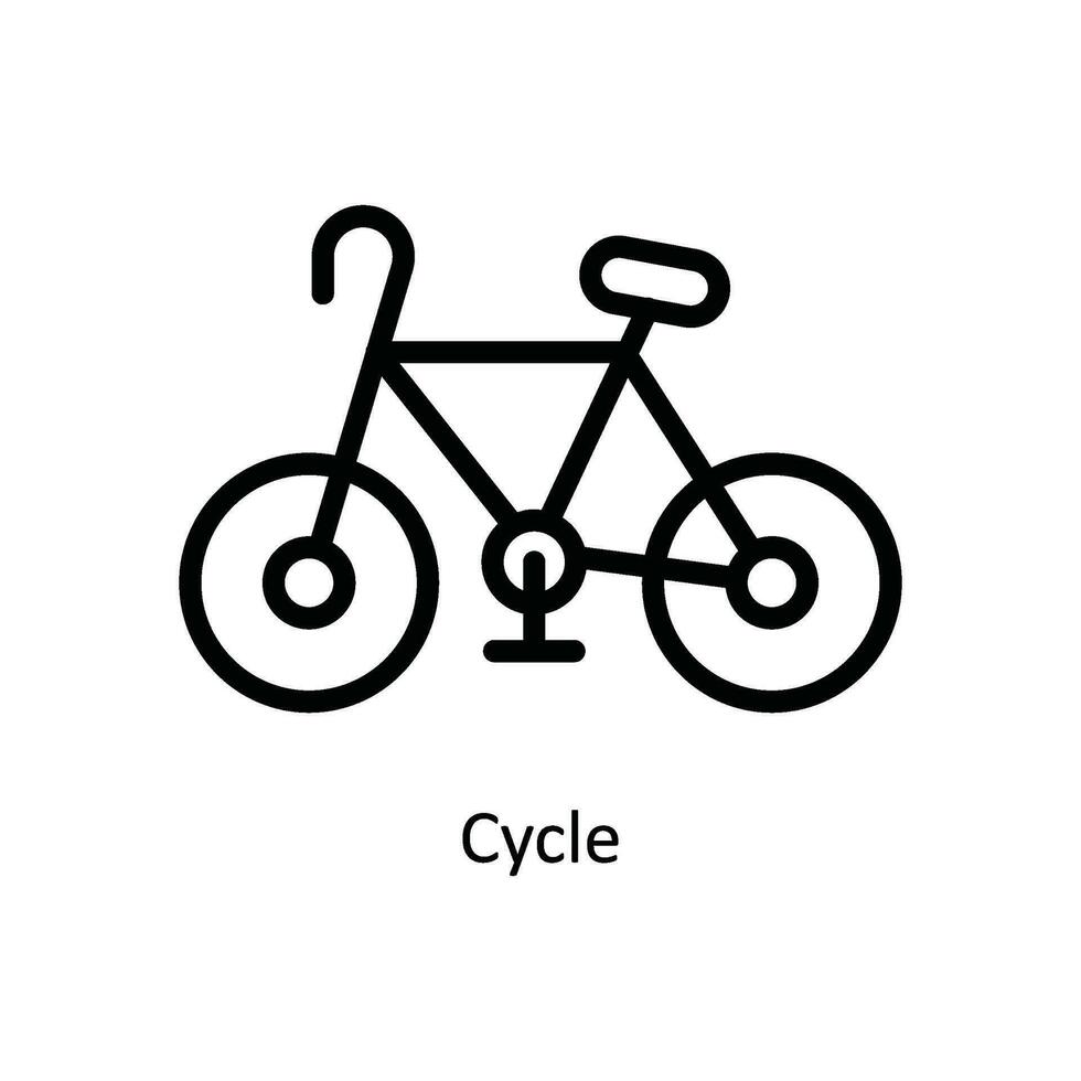 cykel vektor översikt ikon design illustration. natur och ekologi symbol på vit bakgrund eps 10 fil