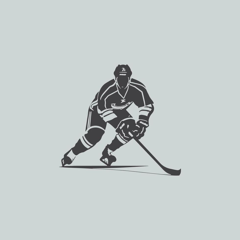 Eishockey Spieler Silhouette nhl Sport Spiel Vektor einstellen Design