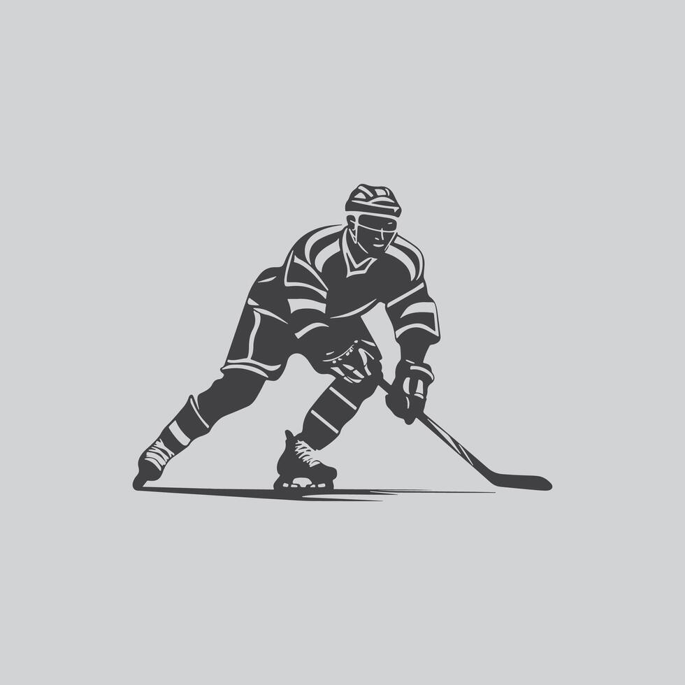 Eishockey Spieler Silhouette nhl Sport Spiel Vektor einstellen Design