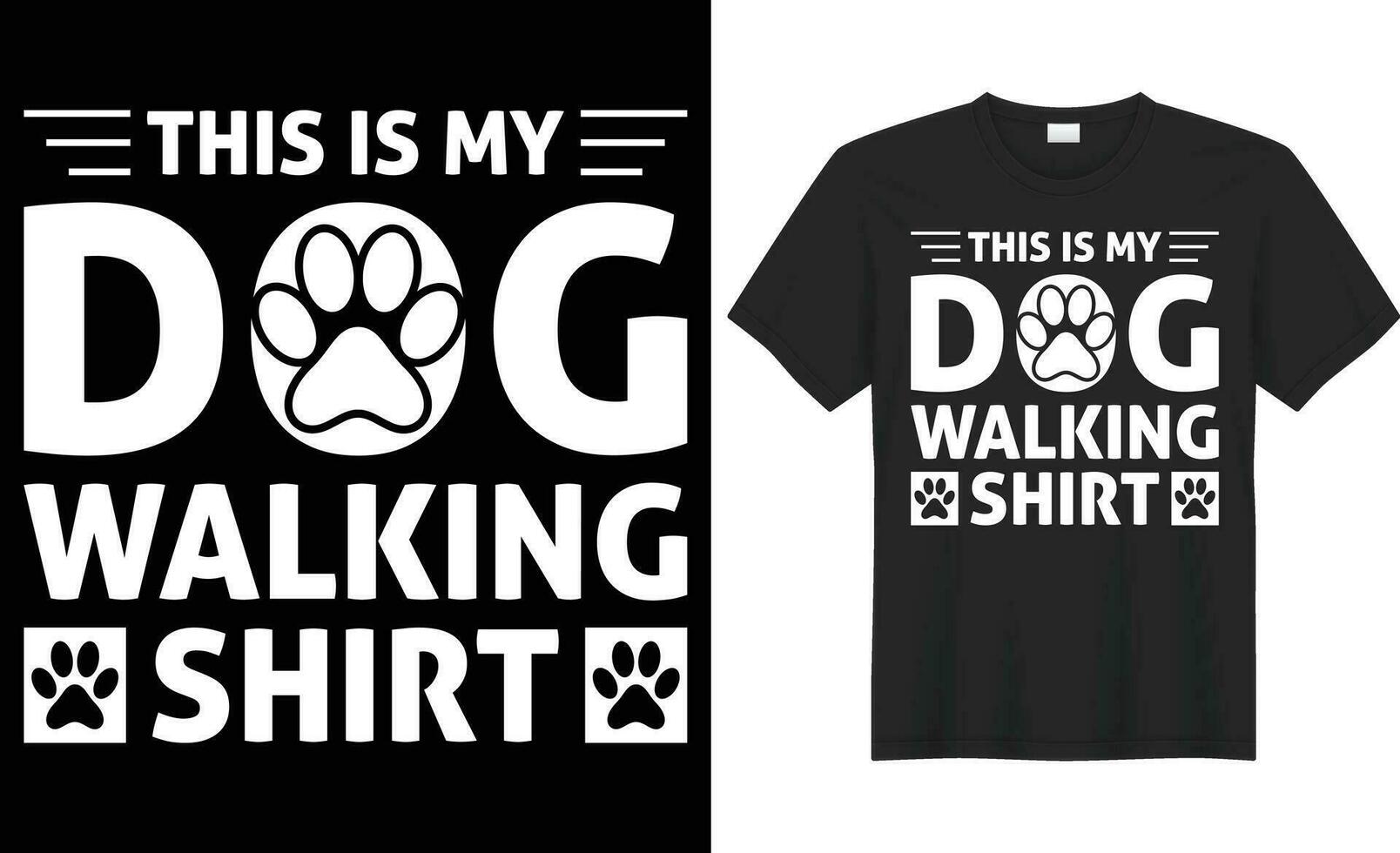 diese ist meine Hund Gehen Hemd Typografie Vektor T-Shirt Design. perfekt zum drucken Artikel und Taschen, Poster, Aufkleber, Vorlage, Banner. handgeschrieben Vektor Illustration. isoliert auf schwarz Hintergrund.