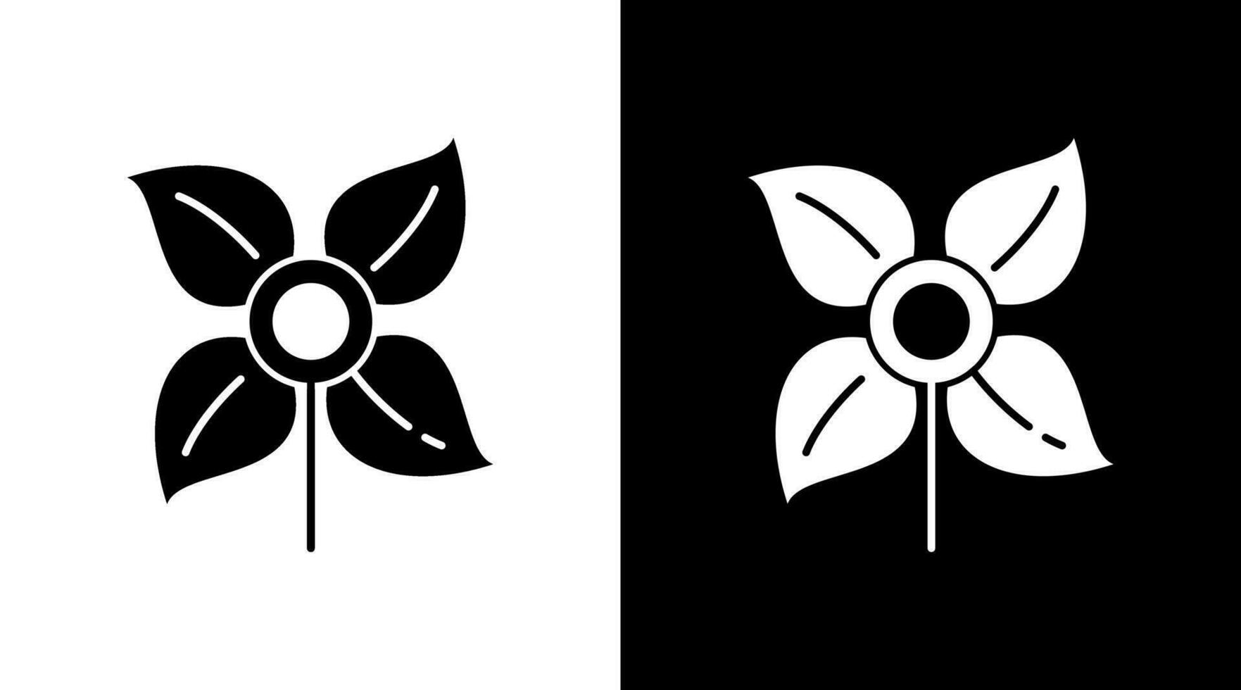 Öko Wind Turbine Leistung Energie Natur schwarz und Weiß Symbol Design vektor