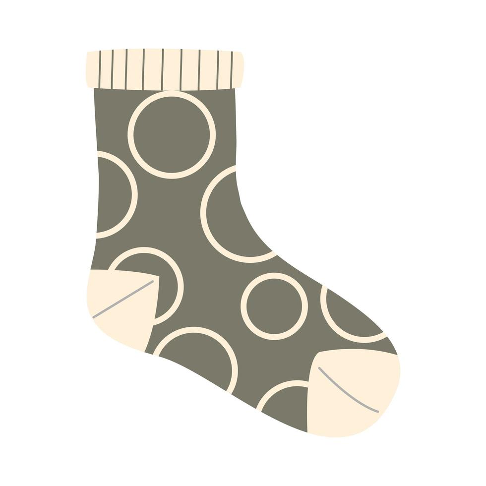 Socke mit Kreisen-Vektor-Design vektor
