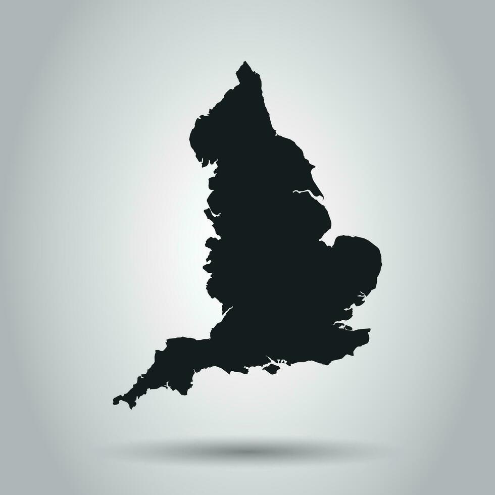 England vektor Karta. svart ikon på vit bakgrund.
