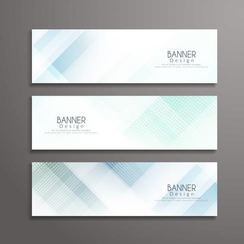 Abstrakt modern geometrisk banners designmall vektor