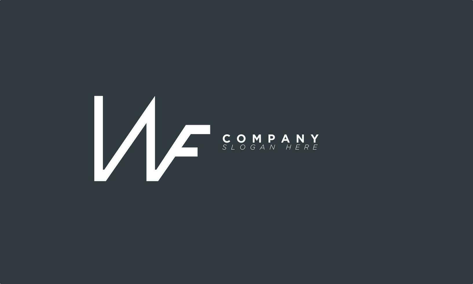 wf alfabetet bokstäver initialer monogram logotyp fw, w och f vektor