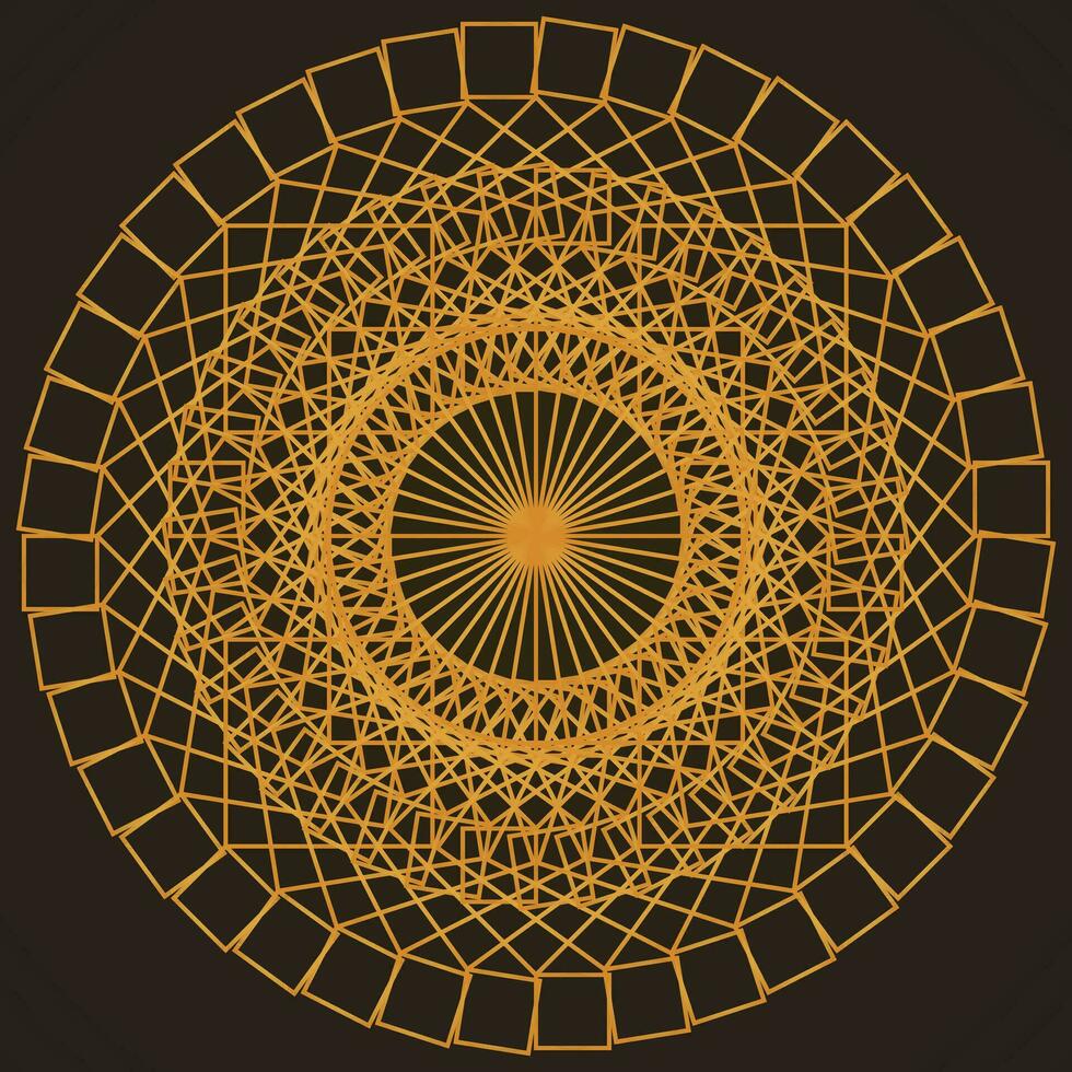 Mandala golden Farbe Vektor, Grenze, Tätowierung, Muster, Design, Hintergrund, Blume, Kunst, Hand, abstrakt, Hochzeit, Illustration, Yoga, Blumen, Vorlage, Indien, Silhouette, indisch, asiatisch vektor