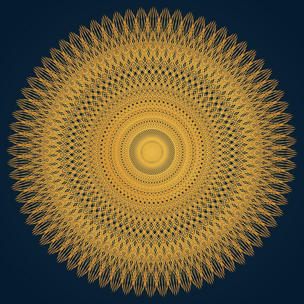 Mandala golden Farbe Vektor, Tätowierung, Muster, Design, Hintergrund, Blume, Kunst, Hand, abstrakt, Hochzeit, Illustration, Yoga, Blumen, Vorlage, Indien, Silhouette, indisch, asiatisch, Grenze. vektor