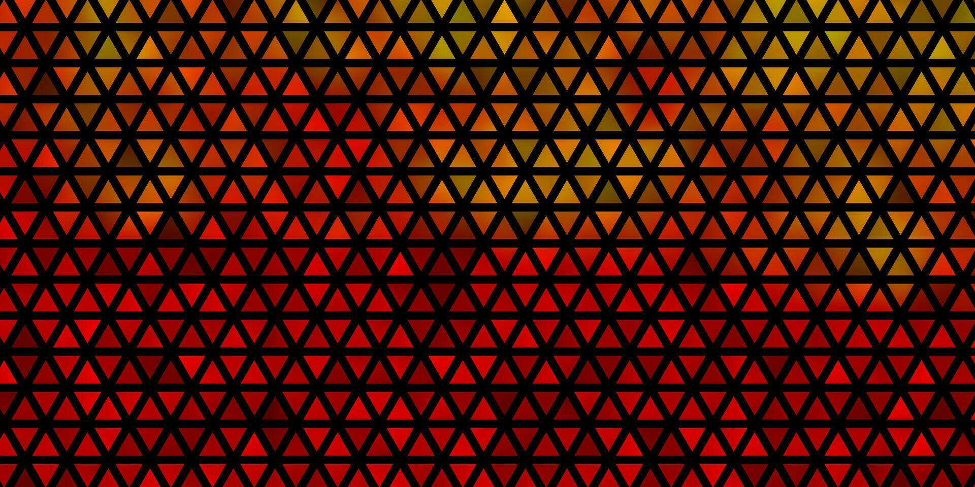 ljus orange vektor bakgrund med linjer, trianglar.