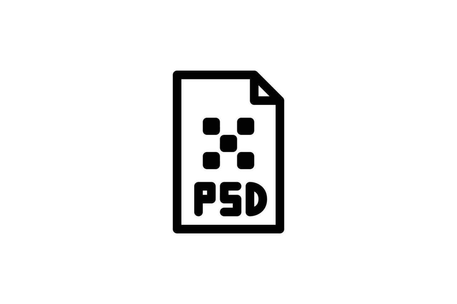 psd fil ikon grafisk design linje stil fri vektor