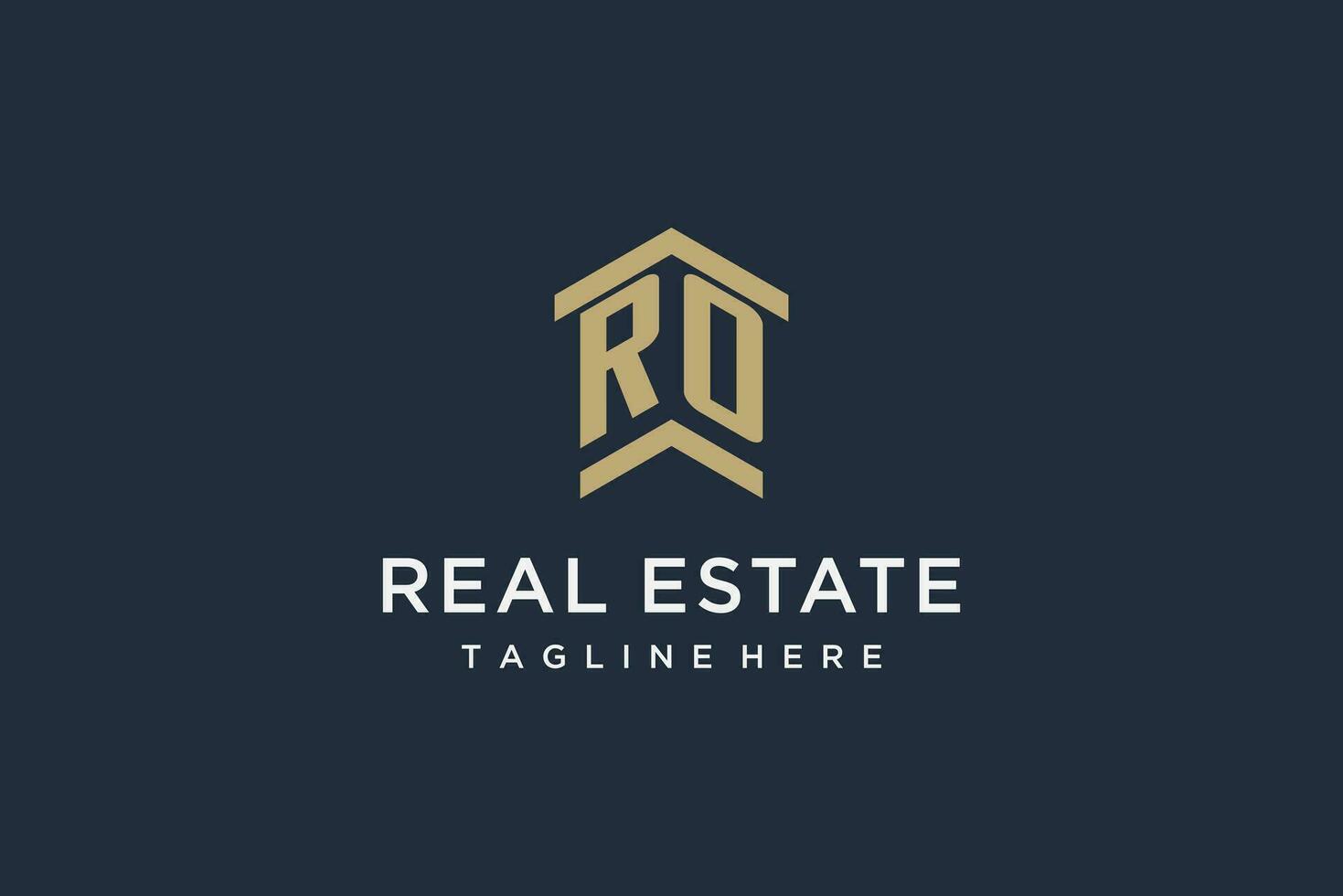 Initiale ro Logo zum echt Nachlass mit einfach und kreativ Haus Dach Symbol Logo Design Ideen vektor
