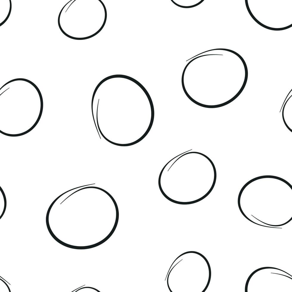 hand dragen klottra cirklar linje skiss ikon sömlös mönster bakgrund. företag begrepp vektor illustration. cirkulär klottra klotter symbol mönster.