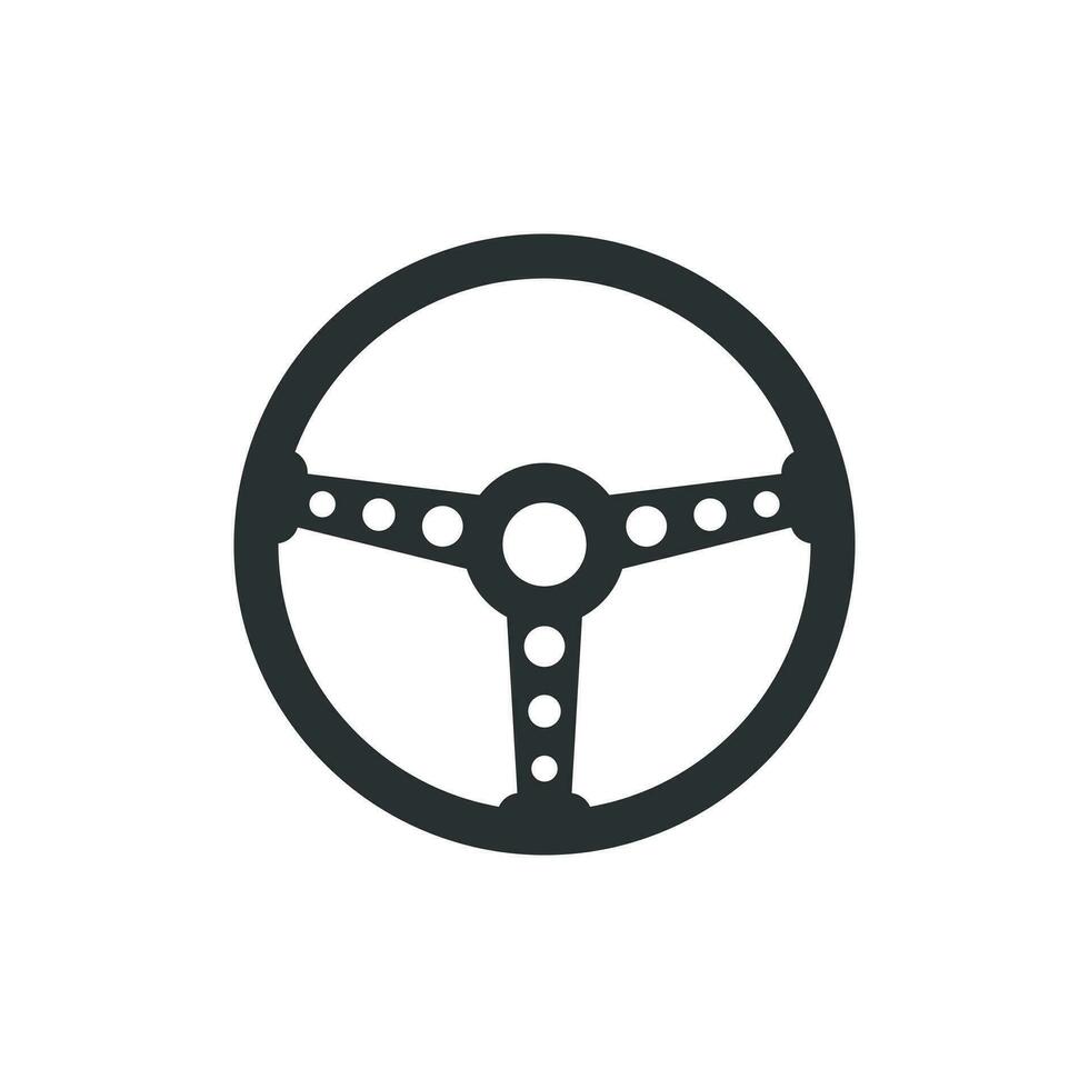 styrning hjul ikon. vektor illustration. företag begrepp bil hjul piktogram.