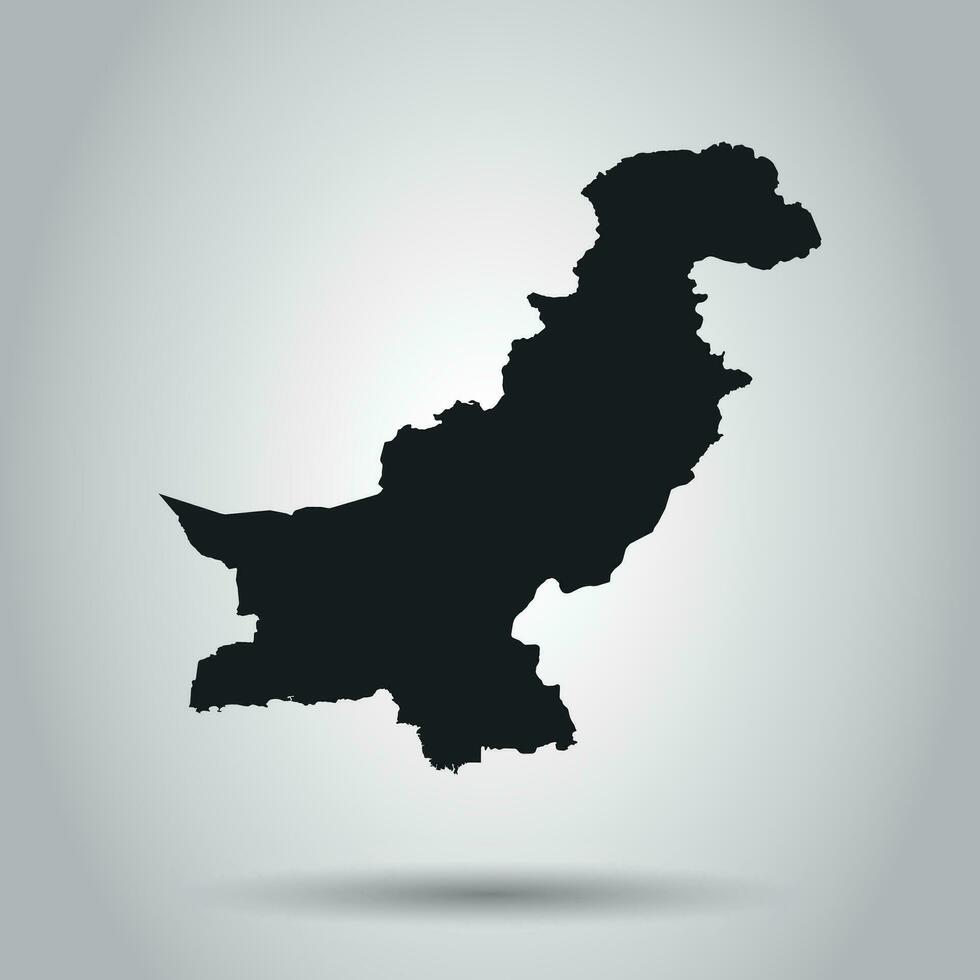 Pakistan Vektor Karte. schwarz Symbol auf Weiß Hintergrund.