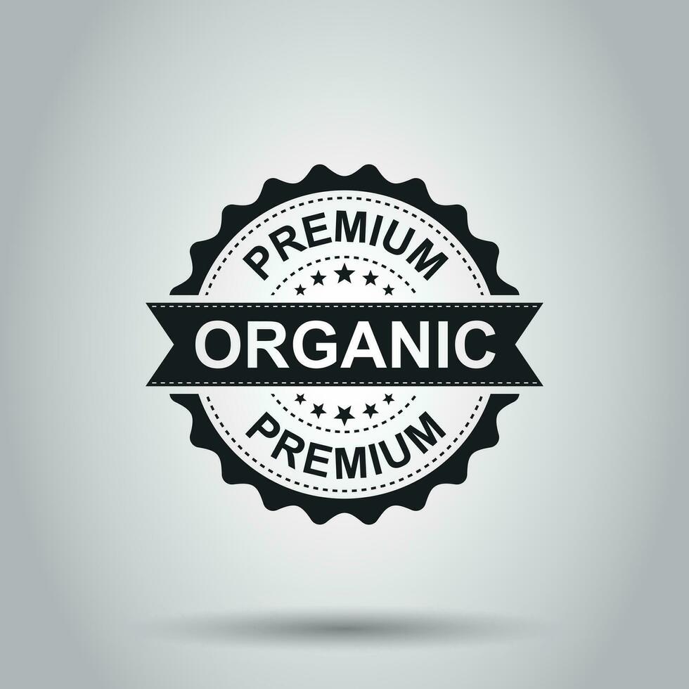 Premium-Bio-Grunge-Stempel. Vektorillustration auf weißem Hintergrund. Geschäftskonzept natürliches Bio-Stempel-Piktogramm. vektor
