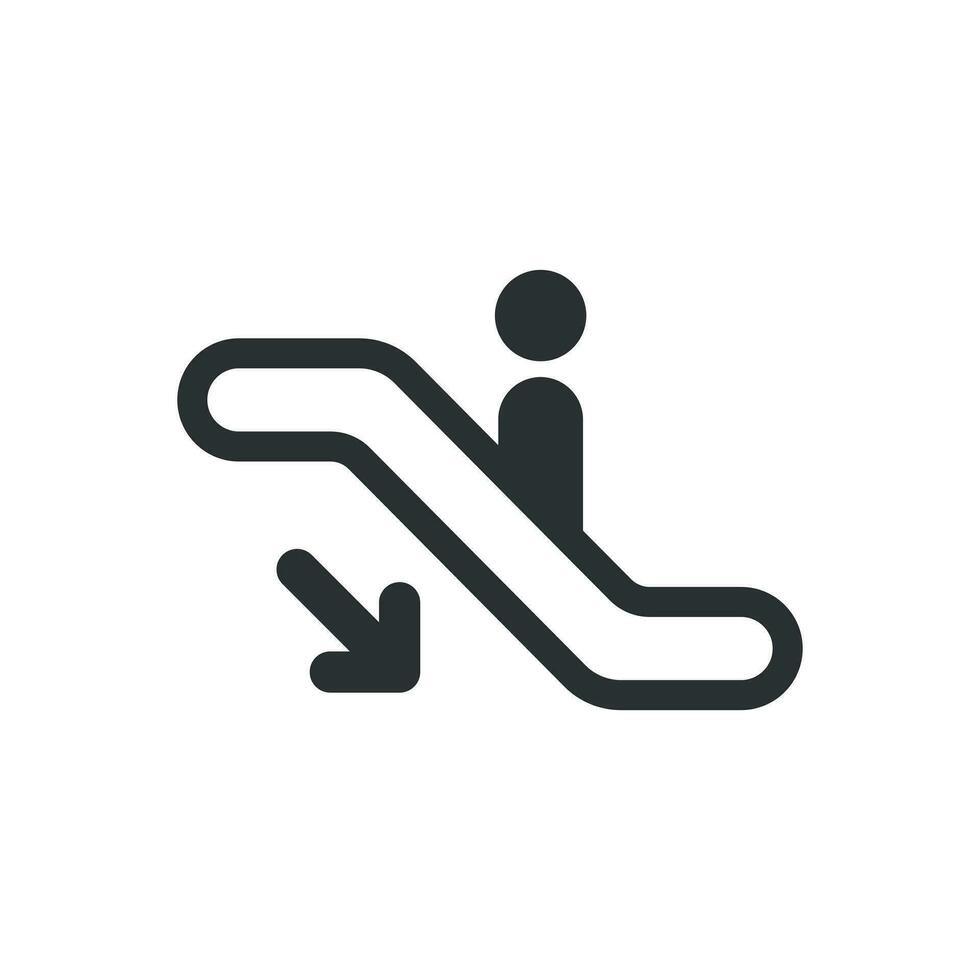 Rolltreppe Aufzug Symbol. Vektor Illustration. Geschäft Konzept Rolltreppe Piktogramm.