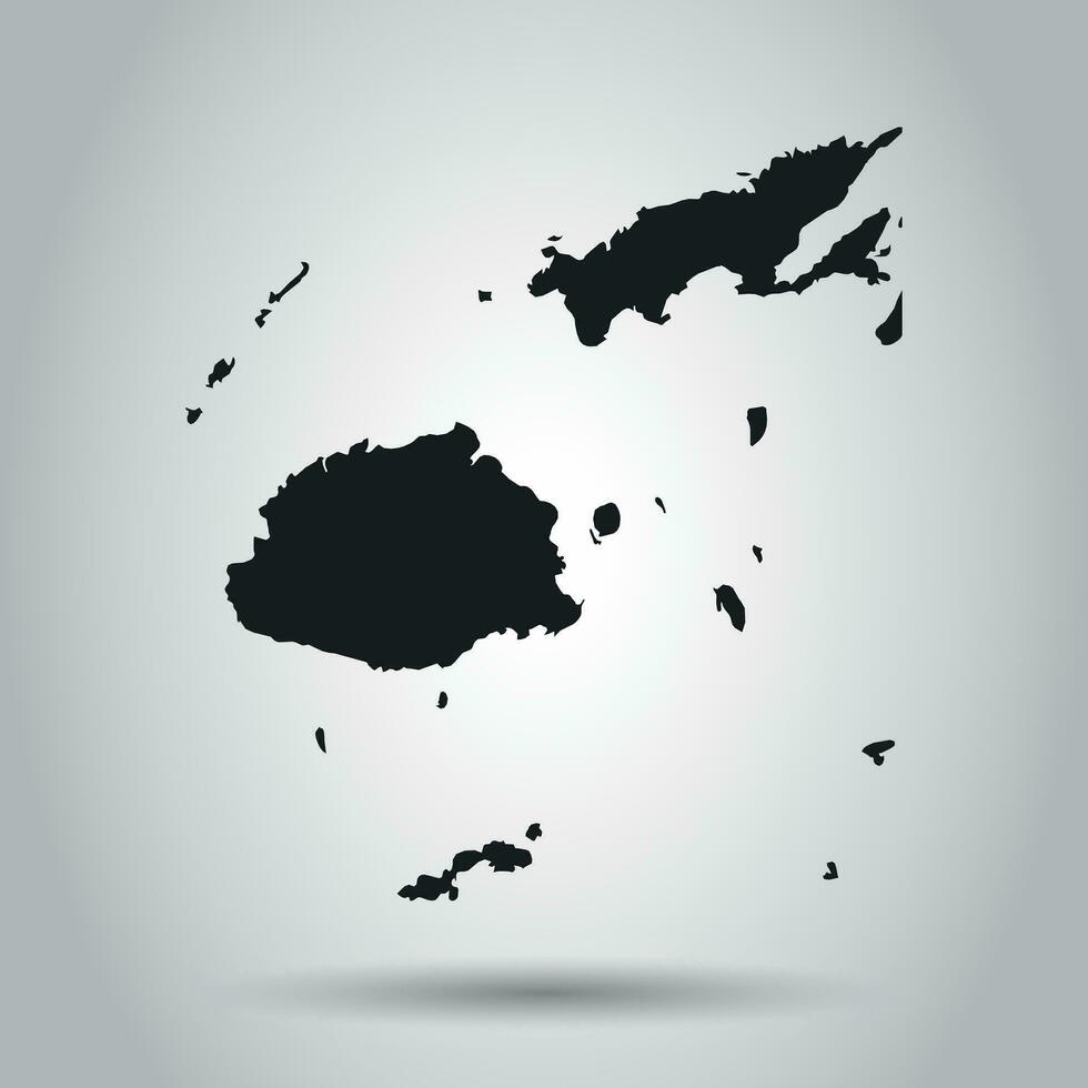 Fidschi Vektor Karte. schwarz Symbol auf Weiß Hintergrund.