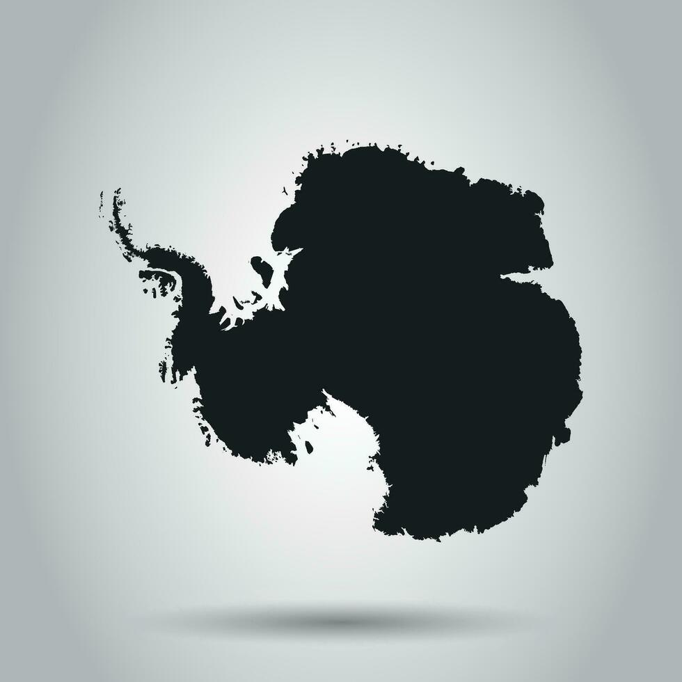 Antarktis Vektor Karte. schwarz Symbol auf Weiß Hintergrund.