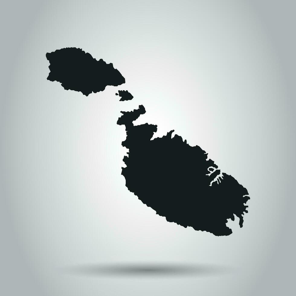 Malta Vektor Karte. schwarz Symbol auf Weiß Hintergrund.