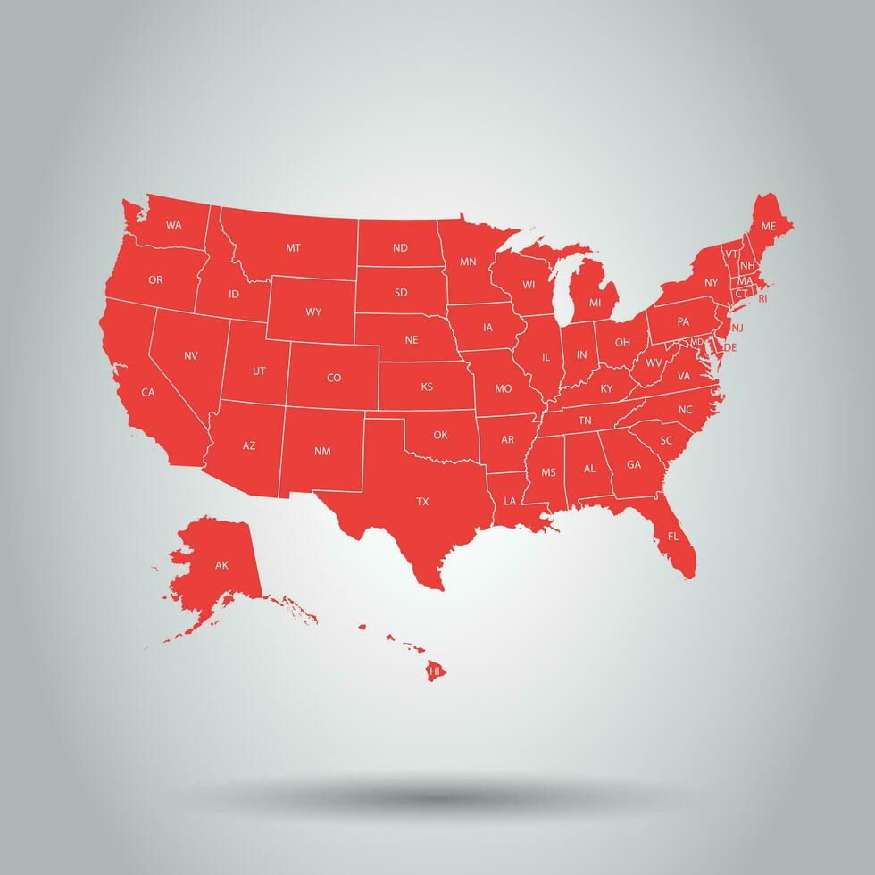 USA Karta ikon. företag kartografi begrepp förenad stater av Amerika piktogram. vektor illustration på vit bakgrund.
