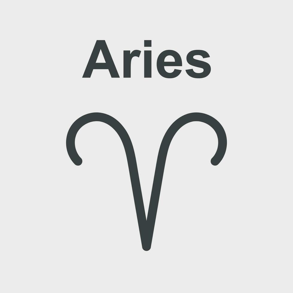 aries zodiaken tecken. platt astrologi vektor illustration på vit bakgrund.