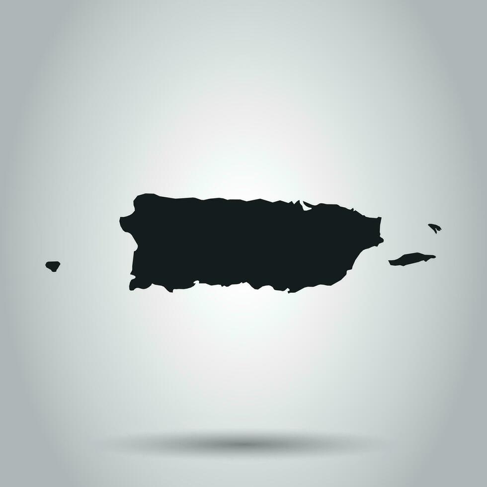 puerto rico vektor Karta. svart ikon på vit bakgrund.