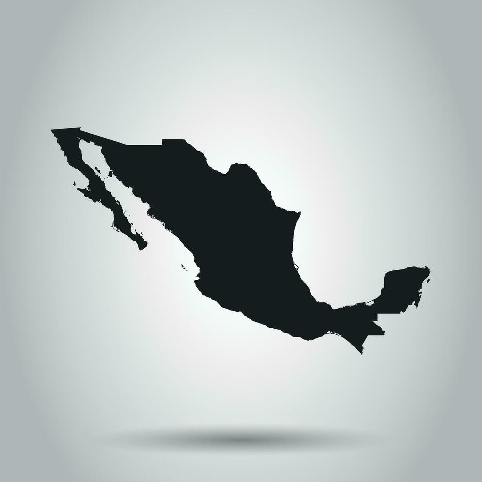 Mexiko Vektor Karte. schwarz Symbol auf Weiß Hintergrund.