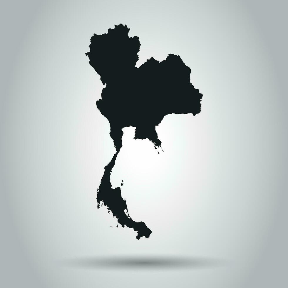 thailand vektor Karta. svart ikon på vit bakgrund.