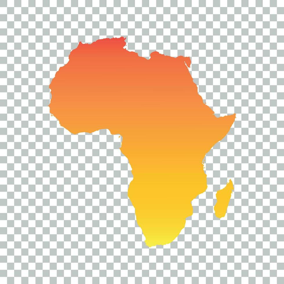 Afrika Karte. bunt Orange Vektor Illustration