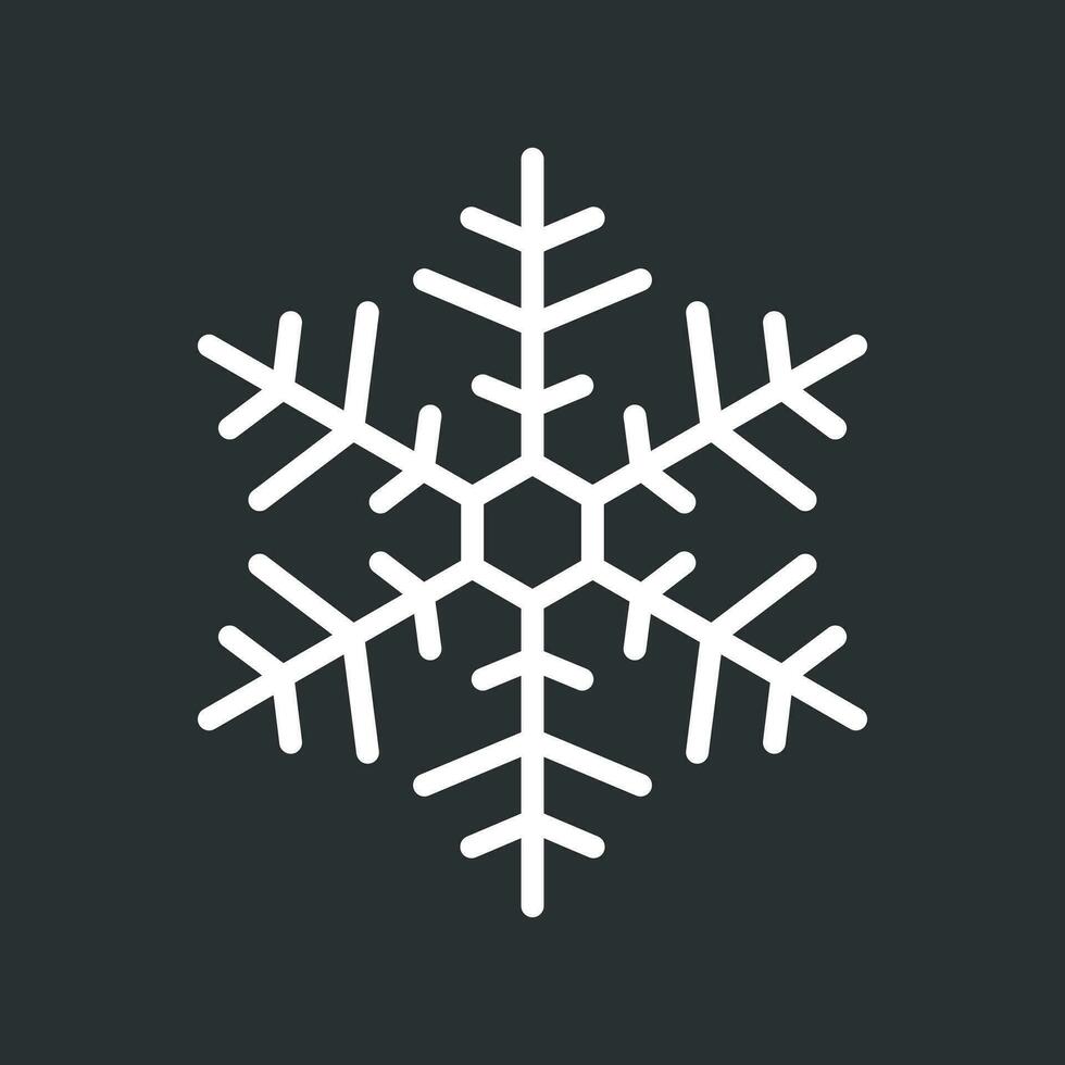 snöflinga ikon vektor illustration i platt stil isolerat på svart bakgrund. vinter- symbol för webb webbplats design, logotyp, app, ui.