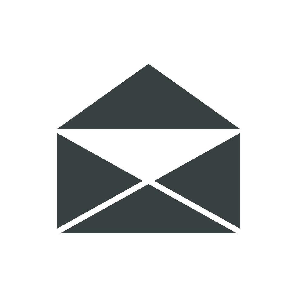 Mail Briefumschlag Symbol Vektor isoliert auf Weiß Hintergrund. Symbole von Email eben Vektor Illustration.