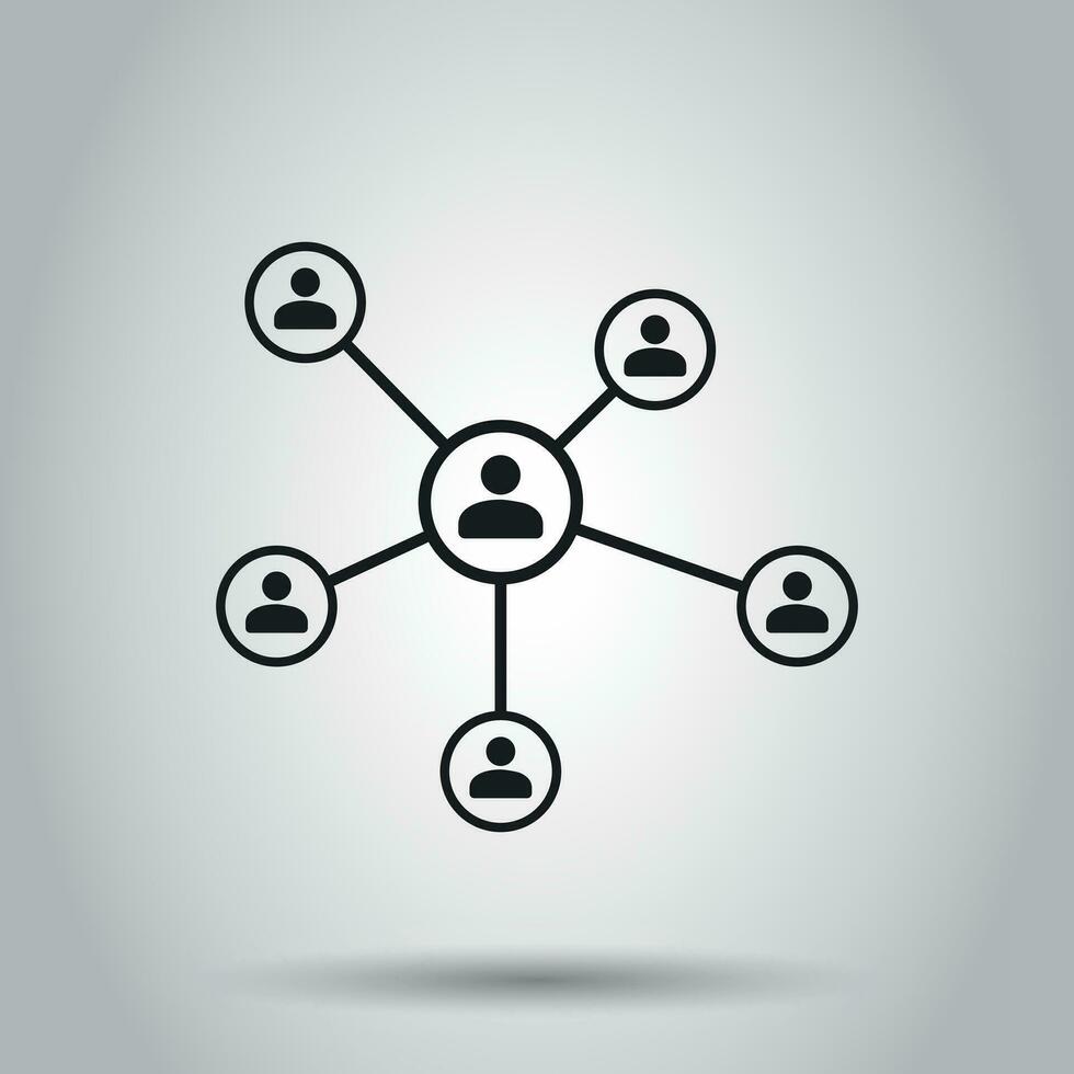 nätverk ikon. vektor illustration på isolerat bakgrund. företag begrepp människor förbindelse piktogram.