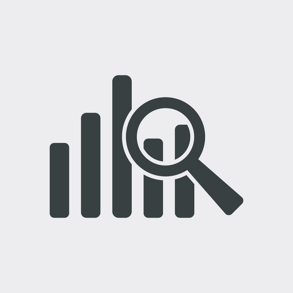 Geschäft Graph Symbol. Diagramm eben Vektor Illustration auf Weiß Hintergrund.