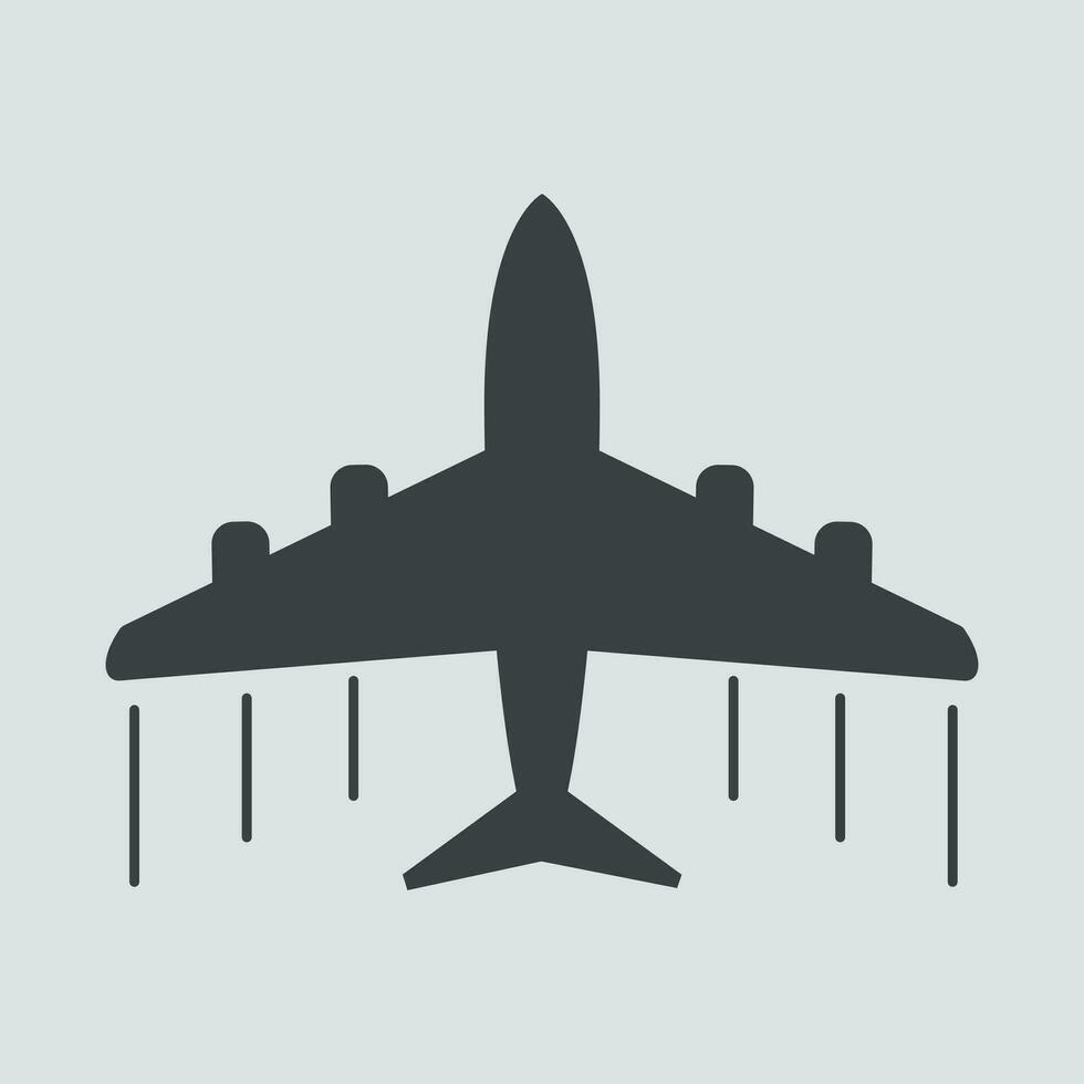 flygplan ikon vektor platt