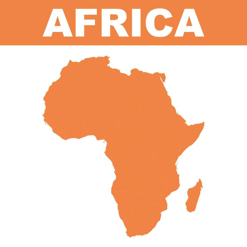 Karta av afrika. vektor platt