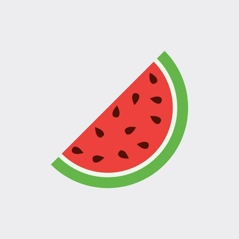 Wassermelone Symbol. saftig reif Obst auf Weiß Hintergrund vektor