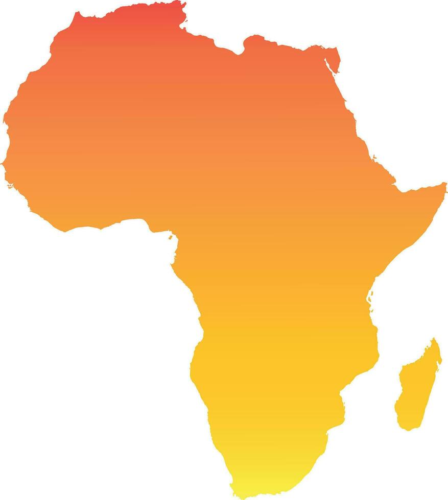 Afrika Karte. bunt Orange Vektor Illustration